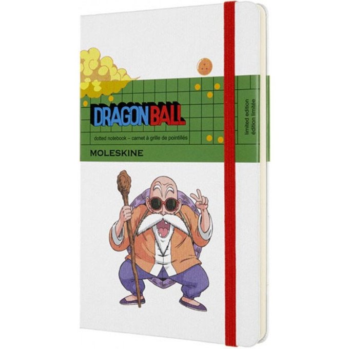 Блокнот MOLESKINE LIMITED EDITION DRAGONBALL LARGE, линейка, белый Master Roshi LEDGQP066B
